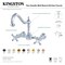 Kingston Brass KS124AXAC Heritage Two-Handle Wall Mount Bridge Kitchen Faucet, Copper KS124AXAC - alternate 4